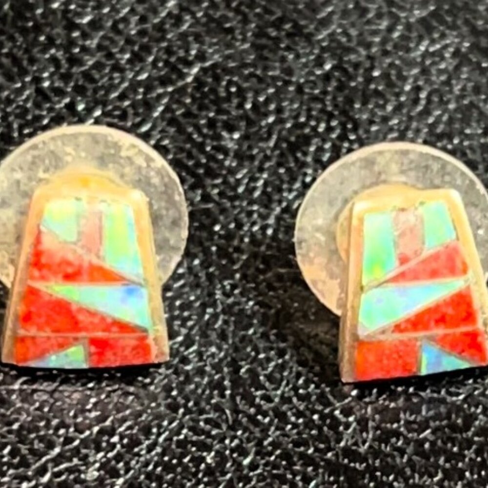 Vintage opal/spiney coral earrings